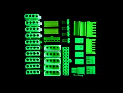 Комплект Floston DIY Kits w/Molex разъемов питания БП с инструментом, UV-green